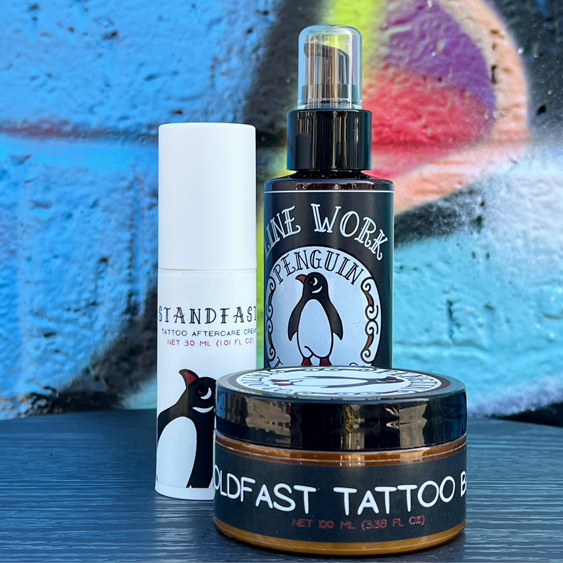 The Full Ritual Kit, complete tattoo aftercare wash, cream and balm set