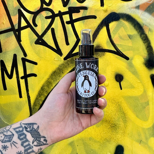 Line Work gentle tattoo wash 125ml by Penguin Tattoo Co, fragrance free