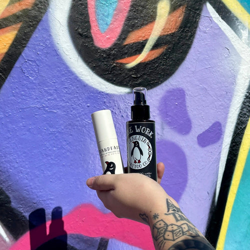 Fresh Ink Kit with Line Work tattoo wash and Stand Fast aftercare cream